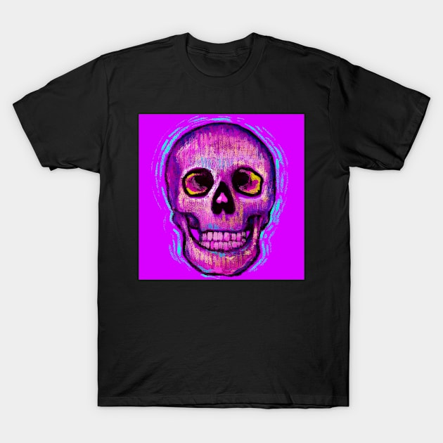 Fantasy colorful art with pink skull symbol in surreal impressionism style T-Shirt by Magic, Art, Patterns, Beauty!